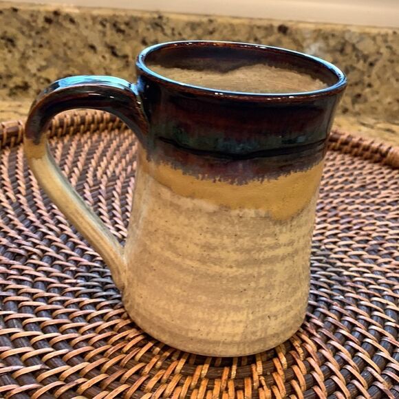 Vintage Brown Ceramic Sun Coffee Mug “Let your‎ Light Shine” Sunset Studios - Picture 2 of 8